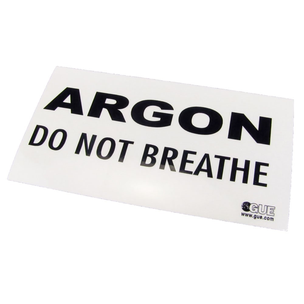 ARGON: DO NOT BREATHE warning decal